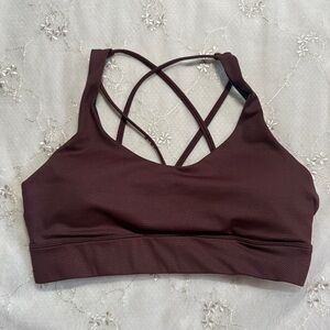 zyia active brown wave textures sports bra size XL